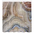 thumbnail image 3 of Ambesonne Marble Print Shower Curtain, Surreal Onyx Surface, 69"Wx75"L, Cinnamon Beige Tan, 3 of 5