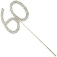 thumbnail image 5 of Raindrops Sparkly Silver 60th Cake Topper Picks for Wedding or Anniversary, 5 of 8
