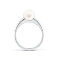 thumbnail image 5 of ANGARA Solitaire Freshwater Cultured Pearl Dome Ring in 14K White Gold for Women | June Birthstone, Birthday, Anniversary, Jewelry Gift for Women | Pearl Ring, 5 of 8