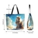thumbnail image 5 of Fotbe Blue Sky Winged Cat Bolsa Tote Estética de Lona con Estampado para Mujer - Bolsa Reutilizable de Hombro Casual para Vacaciones, Compras, Trabajo y Gimnasio, 5 of 8