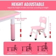 thumbnail image 6 of PetFurnishn Table and Chairs Set, Height Adjustable Study Table and Chairs, Arts & Crafts Table, Activity Table, Preschool Furniture, Maple Top With Pink Border, 6 of 8