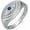 6, variant on 925 Sterling Silver Turkish Evil Eye Rings for Women 5A Cubic Zirconia Blue Evil Eye Stacking Ring(3.5-12)