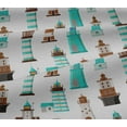 thumbnail image 6 of oneOone Viscose Jersey Turquoise Blue Fabric Sea Lighthouse Dress Material Fabric Print Fabric By The Yard 60 Inch Wide, 6 of 7