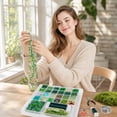 thumbnail image 7 of 3D Beaded Green Plant DIY Kit, Beads Small Craft Supply Pack without Pot, 3D DIY Bead Kit with Beading Thread and Storage Case for Tabletop Home Decor, 7 of 7