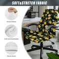 thumbnail image 5 of SCRAWLGOD Lemon Spots Yellow Black Comfortable Chair Covers for Office Desk Chairs Elastic Breathable Chair Protector Easy to Remove Dustproof Desk Chair Slipcovers, L, 5 of 7