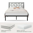 thumbnail image 6 of Amolife Queen Size Vintage Metal Platform Bed Frame with Headboard, No Box Spring Needed, Black, 6 of 7