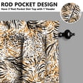 thumbnail image 4 of Set of 3 Artistic Tier Curtains for Kitchen - Tribal Tiger Face & Floral Design Semi-Sheer Short Curtains with Rod Pocket, Wild Jungle Print Window Treatment Panels, 4 of 5