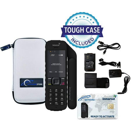 SatPhoneStore Inmarsat IsatPhone 2.1 Satellite Phone Standard Package with Tough Case and Blank Prepaid SIM Card Ready for Easy Online (The Best Satellite Phone)