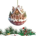thumbnail image 6 of CoreLiving Small Gingerbread House Ornaments, Pastel Gingerbread Ornaments - Festive Holiday Decoration for Indoor and Outdoor Use, Perfect for Tree, Backpack, Mantelpiece Seasonal Home Display, 6 of 7