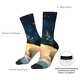 thumbnail image 4 of Cauagu Starry Sky Sleep White Bear Print Crew Socks for Women and Men,Adult Athletic Running Socks 1-Pair Sports Socks Work Gear Socks with Moisture Wicking, 4 of 6