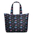 thumbnail image 1 of Large Capacity Travel Tote Bag with Space Galaxy Aesthetic Lightweight Weekender Bag Featuring Astronaut, Rocket, Nebula Cosmic Design, Perfect for Business Trips Gym, 1 of 5