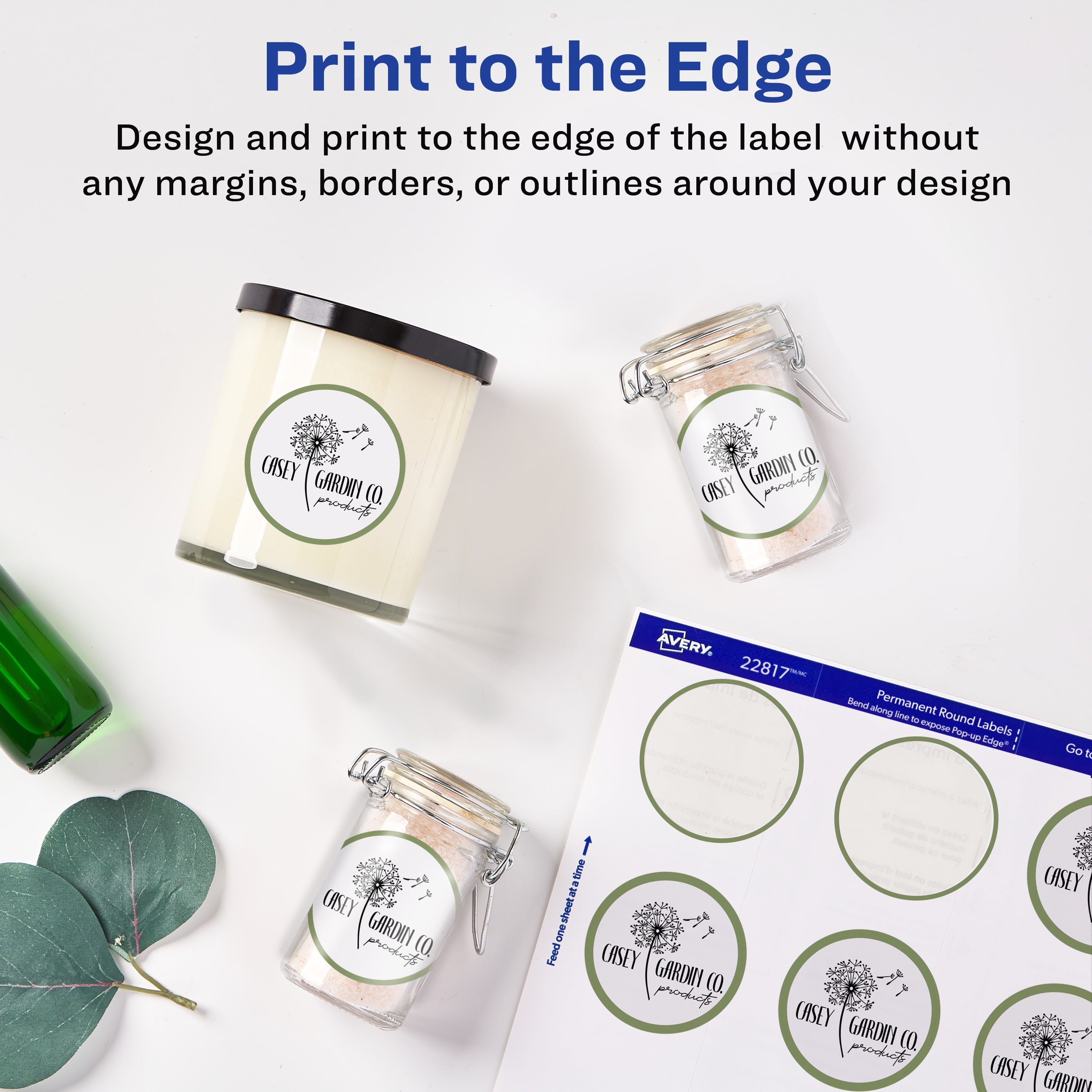 Avery Printable Round Labels with Sure Feed, 2