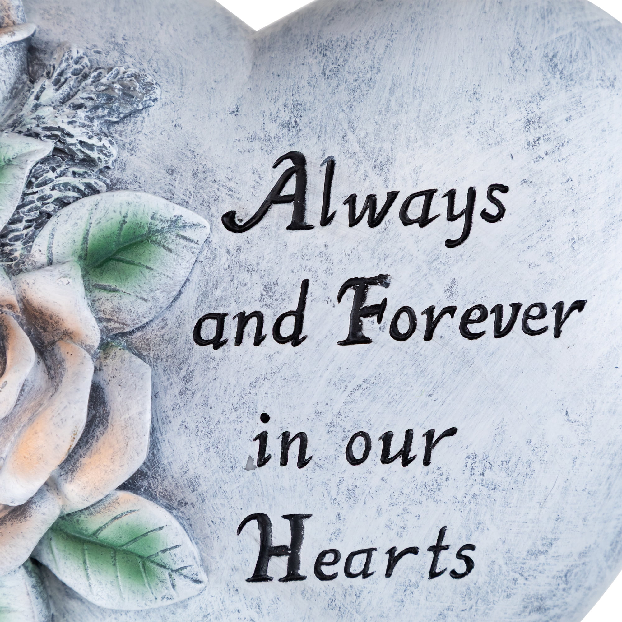 Always and Forever in Our Hearts Outdoor Memorial Garden Stone - 8"