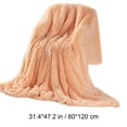 thumbnail image 2 of XIA0LE Thickened Long Faux Fur Throw Blanket, 31.5x42.5 Inchesfuzzy Faux Fur Throw Blanket, Reversible Shaggy Blankets, Fluffy Plush Warm Throws For Sofa Couch, Rose Gold, 2 of 6