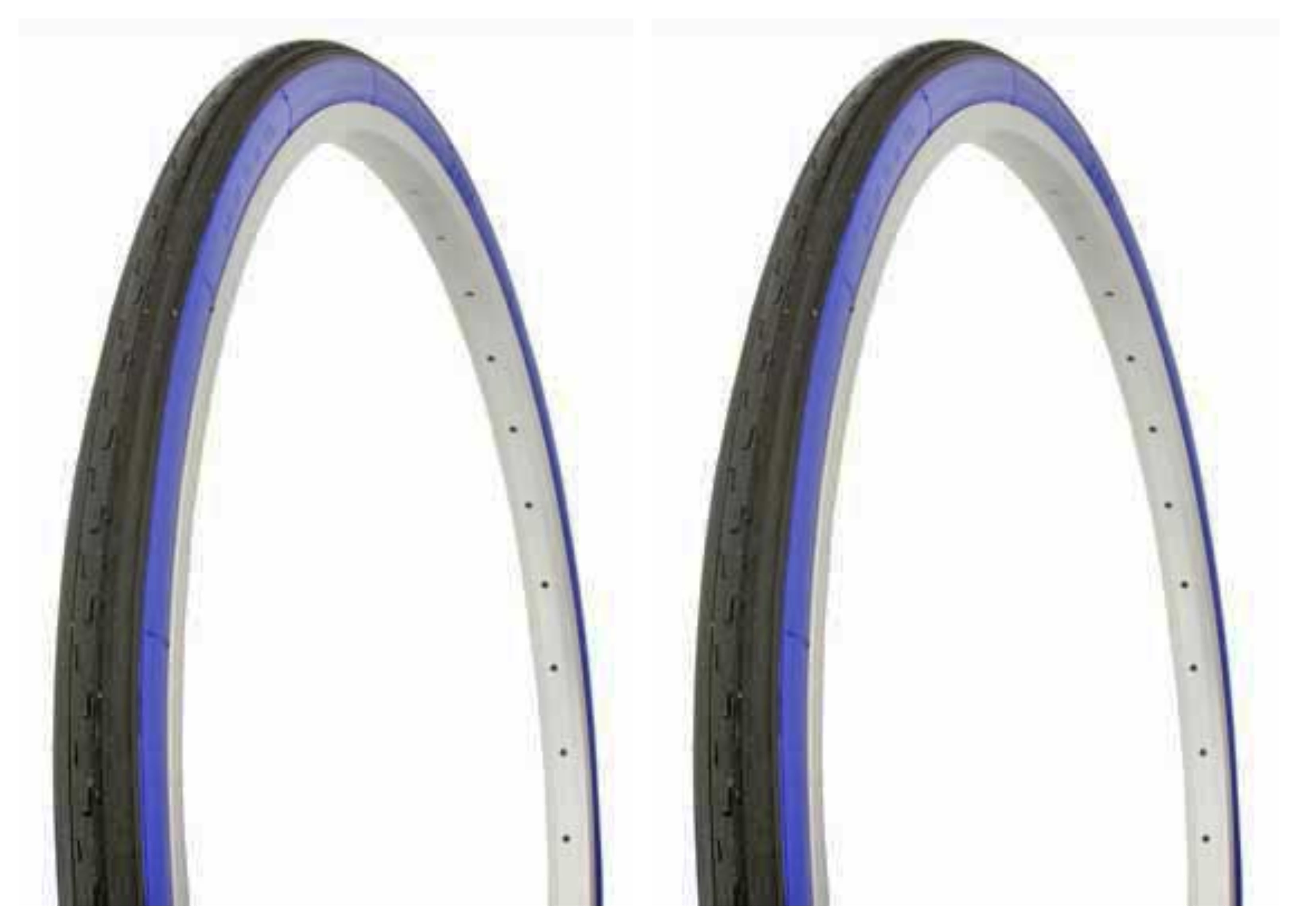 Tire set. 2 Tires. Two Tires Duro 26" x 1 3/8" Black/Blue Side Wall HF156A. bike Tires, beach