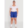 thumbnail image 2 of Womens Plus Size High Waisted Biker Shorts with Cell Phone Pockets, 2 of 6