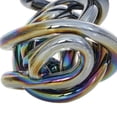 thumbnail image 5 of 5", 4", 4"W Dark Gray Glass Handmade Iridescent Knotted Ball Abstract Sculpture, by DecMode (3 Count), 5 of 13