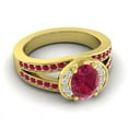thumbnail image 3 of 2.35 Ct Stunning Oval Cut Red Ruby Gemstone Engagement Ring for Women Solid 14K Yellow Gold Size 3.5 by Diamond-Capitals, 3 of 8