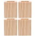 thumbnail image 5 of WEUVEB 4Pcs Khaki Solid Wood Furniture Feet Risers for Sofa Bed Table Height Increase, 5 of 8