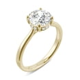 thumbnail image 2 of Charles & Colvard 14K Yellow Gold Moissanite 7.5mm Round Engagement Ring-Size 5 1.58cttw DEW, 2 of 9