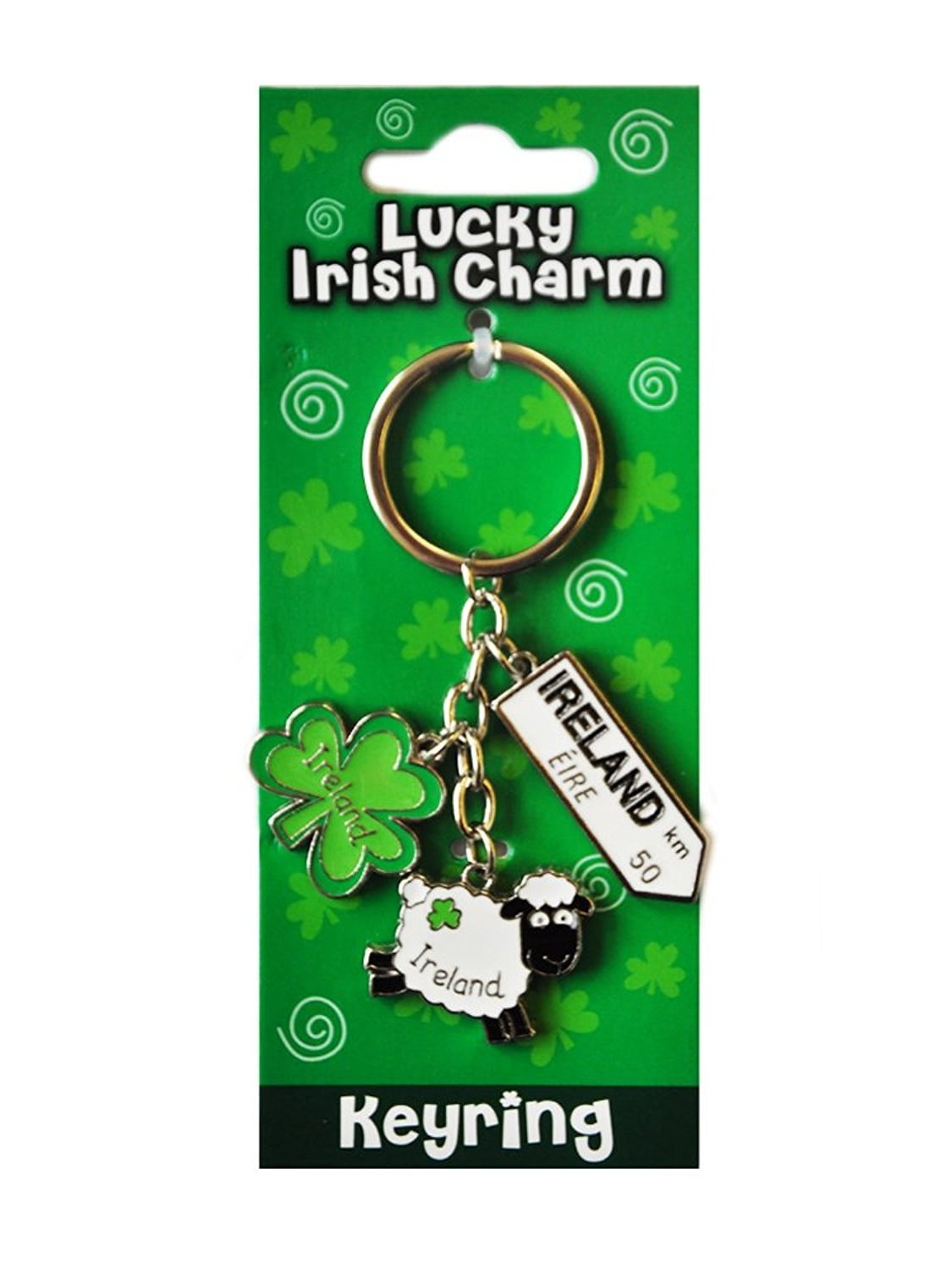 HANDS OFF MY LUCKY CHARMS IRISH IRELAND License Plate Frame Stainless 