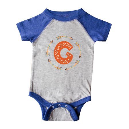 

Inktastic Monogram Letter G Tribal Arrow Gift Baby Boy or Baby Girl Bodysuit