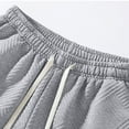 thumbnail image 7 of Men's Textured Casual Shorts Summer Drawstring Elastic Waist Texture Vacation Outdoor Beach Shorts, 7 of 7