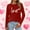 Red 2, variant on BLTIBY Valentine Shirts for Women Love Heart Sweater Fashion Casual Crewneck Long Sleeve Pullover Sweatshirts Blouse Valentines the Day Tops Black L