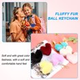 thumbnail image 4 of Uxcell Faux Fur Pom Pom Keychain Artificial Cute Puff Ball Keychain Heart Fluffy Charm Plush Pendant Light Pink, 4 of 6