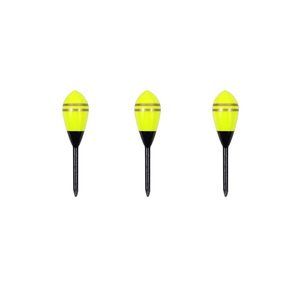 Eigraketly 3 uds flotadores de pesca palo de luz boya de agua dulce flotador portátil Mini corriente duradera río Bobber fluctuar al aire libre Pescar Amarillo