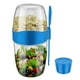 thumbnail image 2 of Yogurt Pots 1 Pcs 870ML Reutilizable Overnight Oats Envase con Tapa Cuchara y Cepillo Desayuno Pot Muesli Taza para Fruta Cereal Leche Gachas de avena, 2 of 2