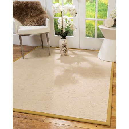 Natural Area Rugs Hermosa Custom Wool Rug, 2'6" x 8', Tan Border