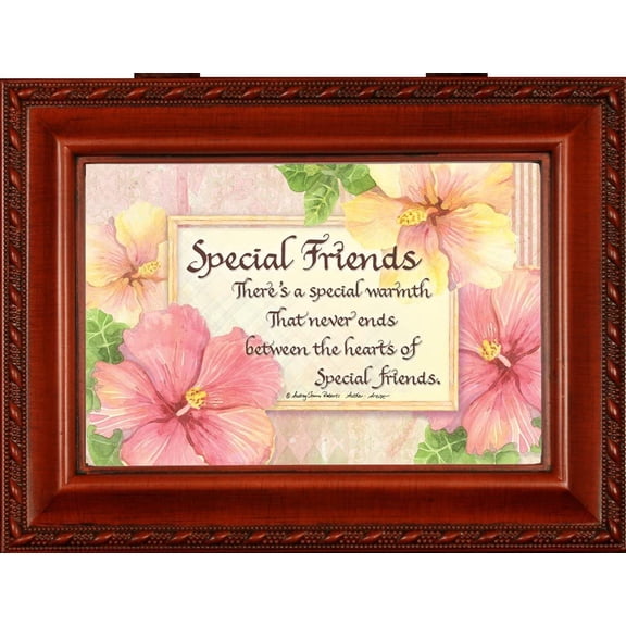 Cottage Garden Special Friends Woodgrain Traditional Music Box Plays Thats What Friends are for