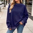thumbnail image 5 of Zormilly Women's Sweatshirt Fleece Long Sleeve Mock Neck Sweatshirts with Polka Dot Fashion Oversized Winter Pullover, S-2XL, 5 of 6