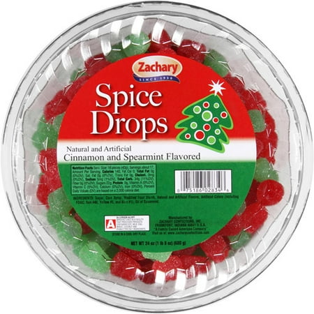 Zachary Holiday Cinnamon & Spearmint Flavored Spice Drops, 24 oz