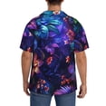 thumbnail image 3 of Sikiie Magic Colorful Forest Leaves Men's Cuban Shirt, Hawaiian Shirts, Business Casual Button Down Shirts, Short Sleeve Shirt-XX-Large, 3 of 5