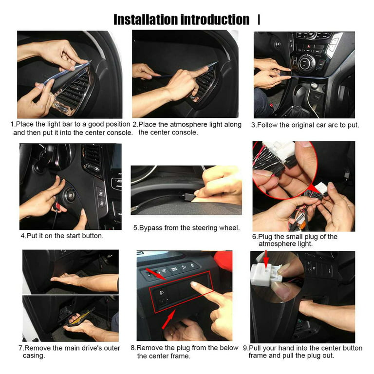 How to install car led strip or led dashboard on Hyundai Tucson by