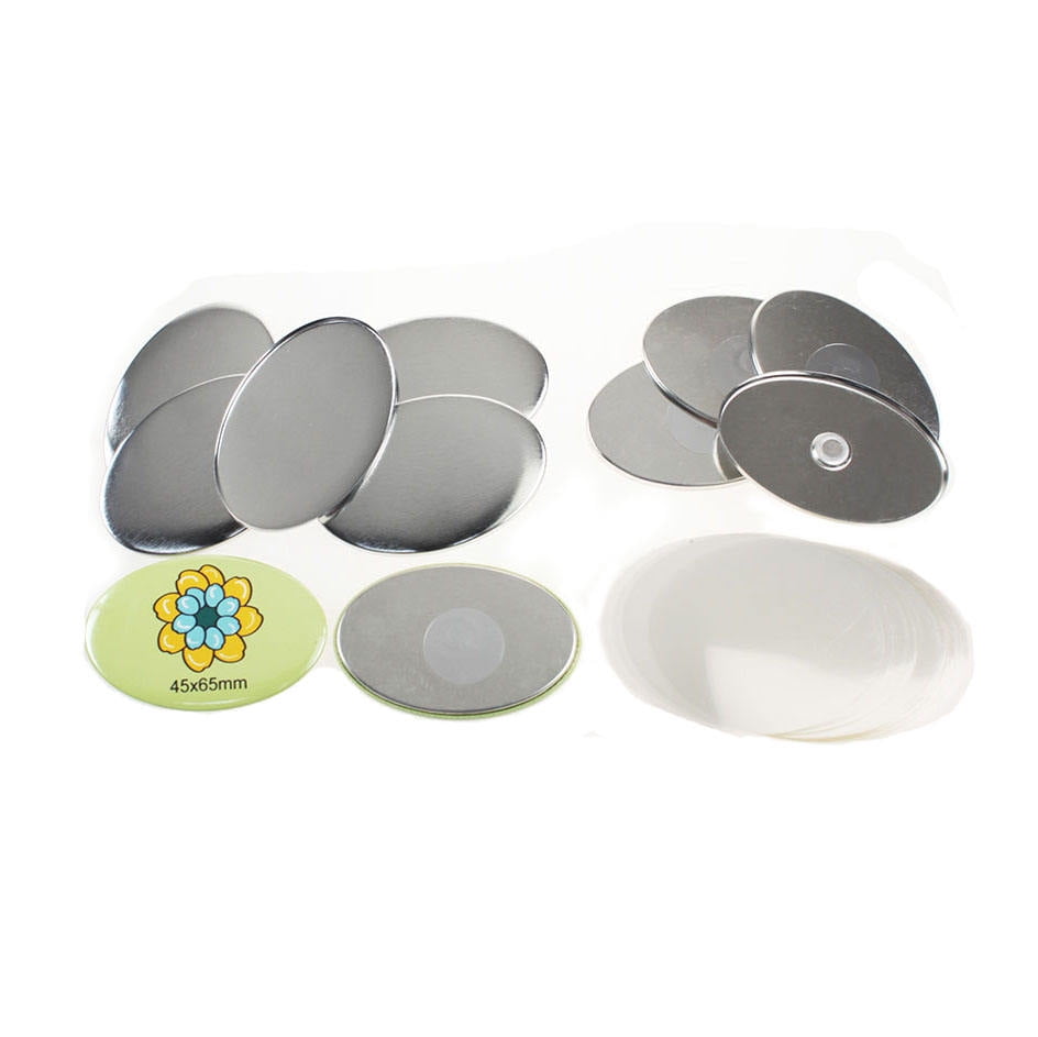 INTSUPERMAI Oval 65x45mm DIY Magnetic Button 100 Sets/Pack