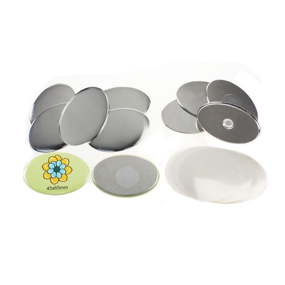 INTSUPERMAI Oval 65x45mm DIY Magnetic Button 100 Sets/Pack