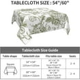 thumbnail image 6 of Sage Green Floral Tablecloth 54 x 54 Inch Square Chinoiserie Flowers Decorative Table Cloth Rustic Fabric Farmhouse Washable Table Cover for Picnic Party Holiday Home Indoor Outdoor, 6 of 6
