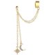 thumbnail image 3 of 2 Pendientes De Aleación Con Clip Para Mujer, Envolturas Para La Oreja, Joyería De Fiesta De Regalo, Elegante Dorado 2 piezas, 3 of 8