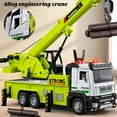 thumbnail image 4 of Sioweci Crane Truck Toy with Movable Joints Sound Light Realistic Toddlers Alloy Construction Vehicle Engineering Truck Model Kids Boys Birthday Gift Sets, 4 of 11