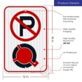 thumbnail image 3 of No Parking Violators Booted Sign, 12x18 Reflective Aluminum EGP, 3 of 8