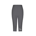 thumbnail image 5 of Women Capri Leggings 2026 Dressy Casual Summer Capris Knee Length Crop Pants Trendy Lightweight Ladies Clothing (Gray,S), 5 of 5