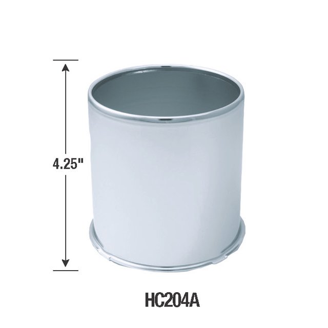Gorilla Capuchon Central de Roue HC204A Couvercle de Moyeu; Diamètre 4-1/4 Pouce; Hauteur 4-1/4 Pouce; Style Ouvert; Chromé; Acier; Simple
