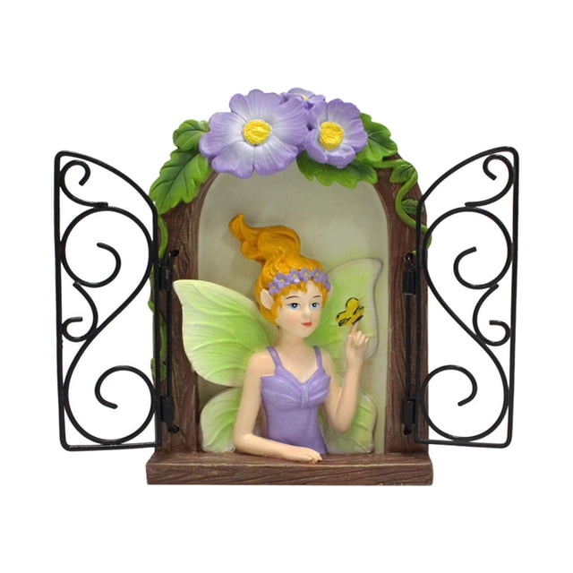 Ventana de hadas para , Decoración de jardín de hadas, Arte de jardín, Escultura, Decoración del hogar, Patio al aire libre, Césped, Patio, Decor