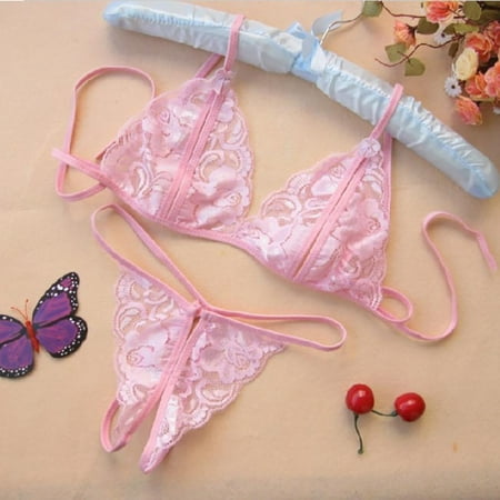 

[Brand Clearance!]Cozy Lady Lace Bra Set Crotch Thongs G-string Bikini Underwear Lingerie Panties Set