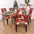 thumbnail image 2 of Touchbetter Christmas Chair Covers Set of 4, Removable Washable Merry Christmas Dining Chair Seat Covers Stretch Protector Slipcovers for Dining Room Kitchen Holiday Party Decor, Santa Claus, 2 of 8
