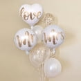 thumbnail image 2 of Globos de aluminio redondos de 18 pulgadas con estampado de purpurina dorada blanca y con la frase "Mr&Mrs LOVE", para novias, bodas, San Valentín, suministros para globos de aire, 2 of 5