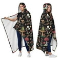 thumbnail image 2 of Wearable Blanket,Red Mushroom Frog Black Pattern Hooded Wearable Flannel Blanket for Adults & Teens,Winter Poncho Shawl Wrap Cape Cozy Anti-Pill,60"x80", 2 of 5